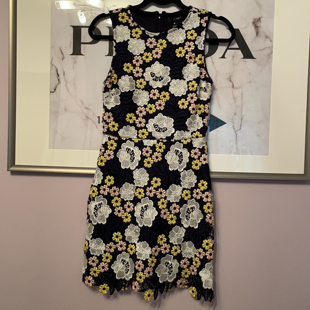 Aqua floral dress